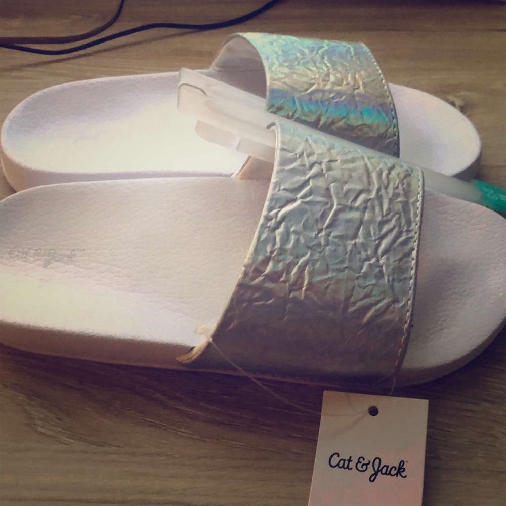 Cat and jack girls slide flip flops